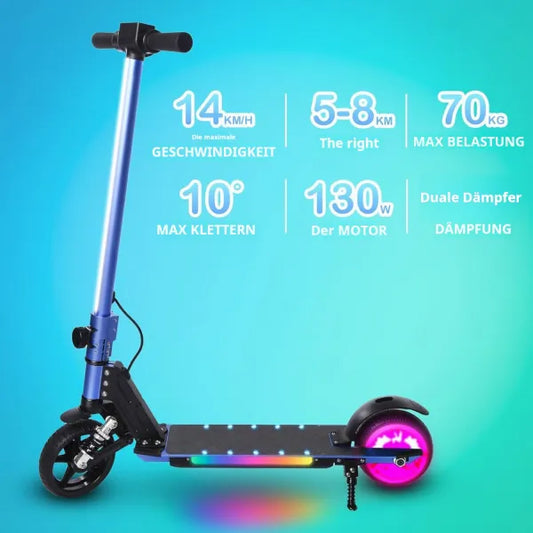 S5-S Kinder-Elektroroller, faltbar, Teenager-Elektroroller, 15 km/h, LCD-Display, 80 W